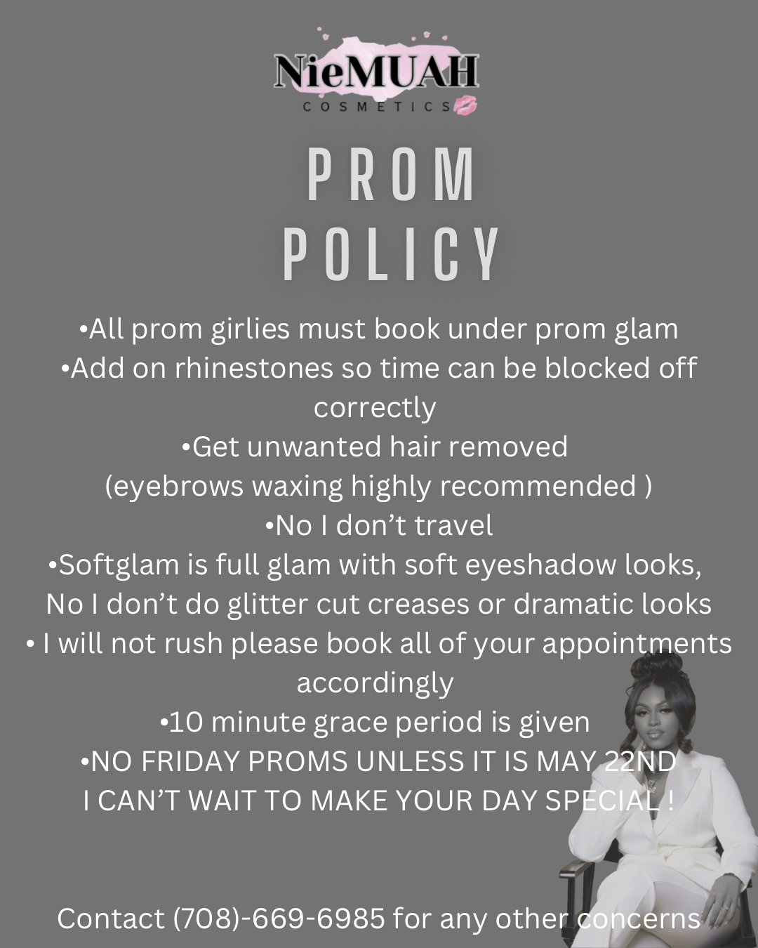 Prom Softglam $120 Add on Rhinestones $130